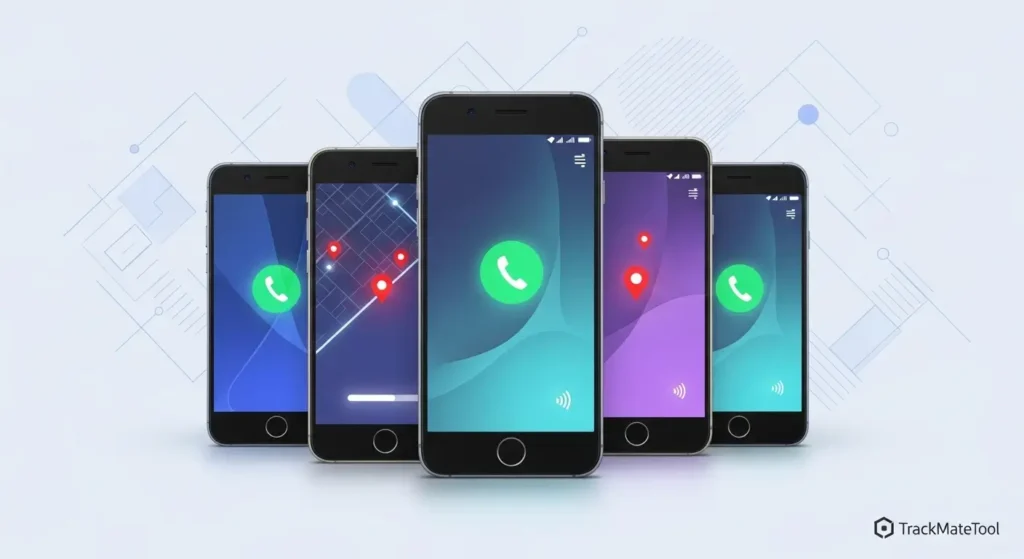 Best number tracker sites for Android users – multiple Android phones displaying caller ID and tracking apps