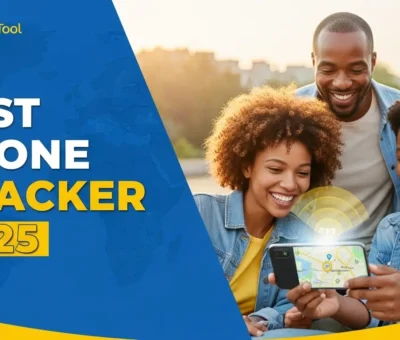 Smiling South African parents using the best phone tracker app 2025 by TrackMateTool to keep their family safe.