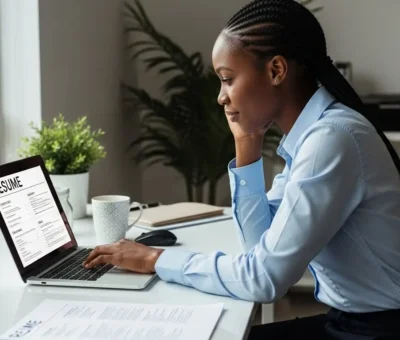 Best resume builder tools in South Africa used by a job seeker creating a professional CV online